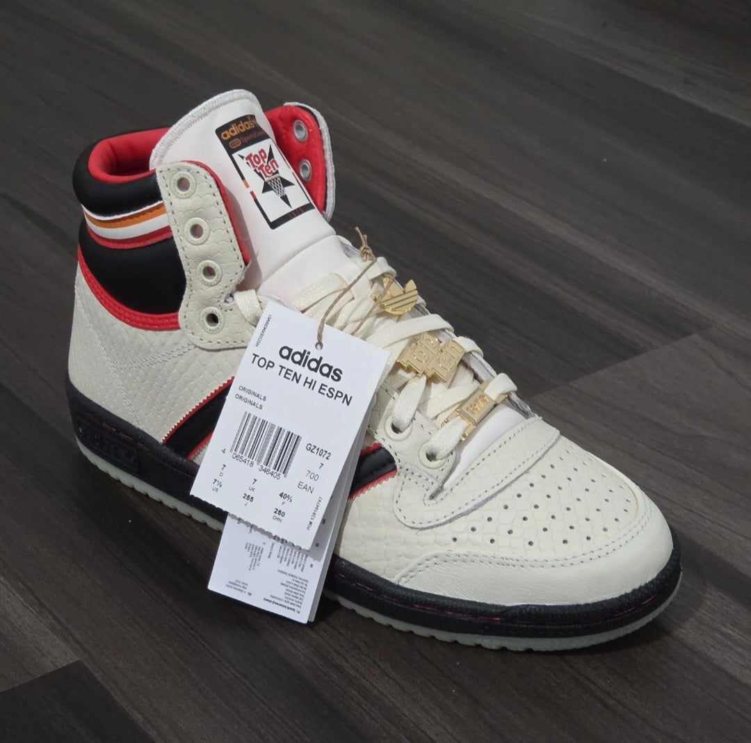 Adidas Top Ten High ESPN SportCenter 2021 Authentic Rare White size 7,5